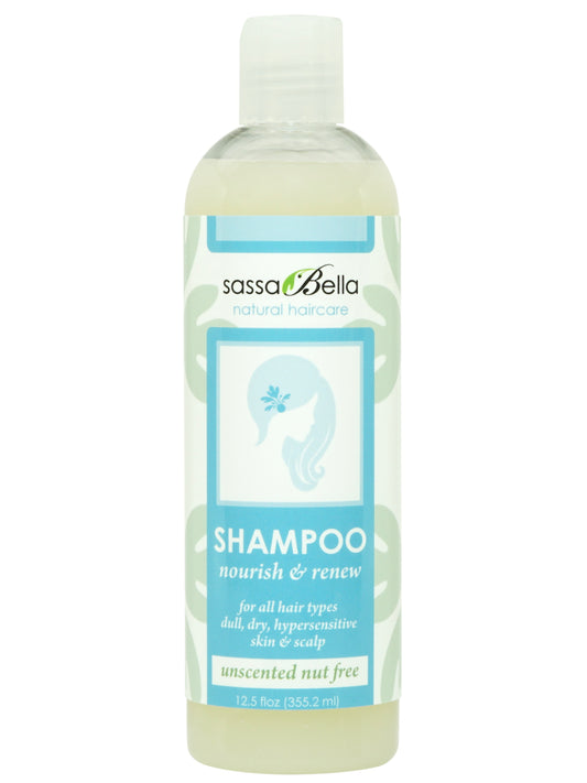 Shampoo - Nourish & Renew - Unscented Nut Free - 12floz